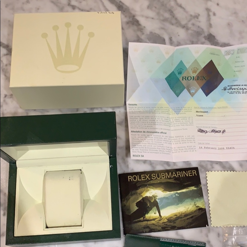 Rolex submariner box with one link